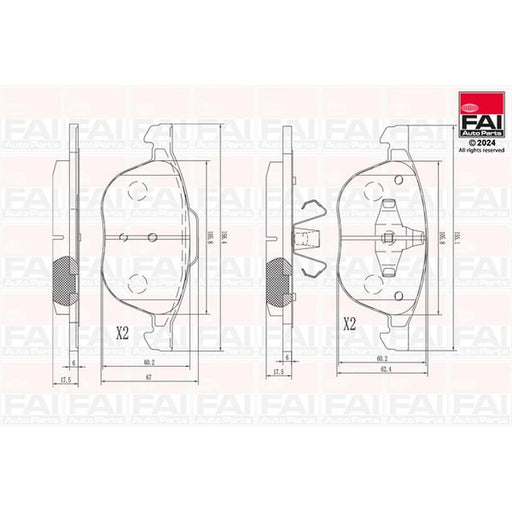 FAI Front Brake Pad Set BP103