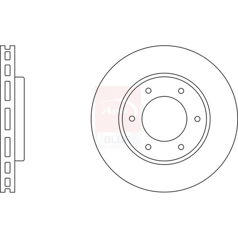 Apec 2 x Vented Front Brake Discs SDK7231-x2