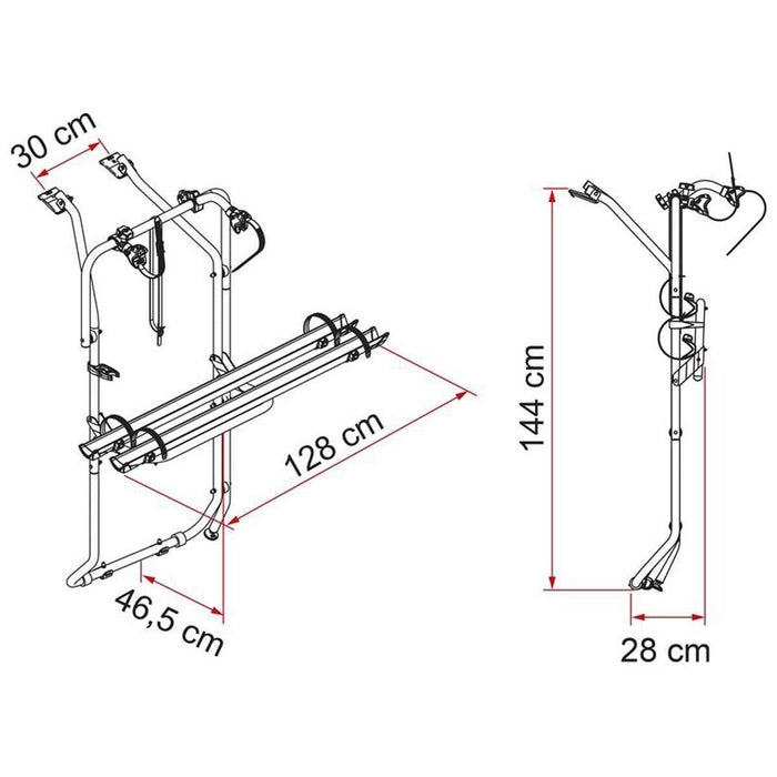 Fiamma Carry Bike for VW T5 D / T6 D Rack Deep Black Bike Rack for VW T5/T6 - Fiamma - Van Life Living