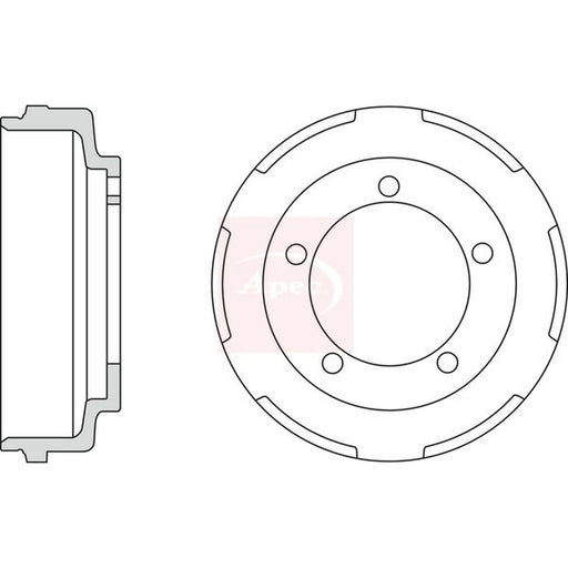 Apec Brake Drum Assembly Rear DRM9921