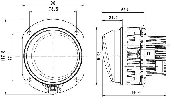 Hella Front Fog Light 1N0 011 988-051