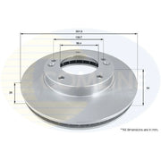 Comline 2 x Vented Front Brake Discs ADC1051V