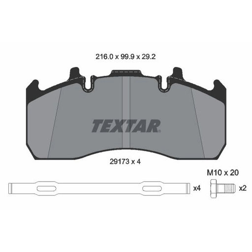 Textar Front Brake Pad Set 2917301