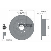 Textar 2 x Solid Rear Brake Discs 92170803-x2