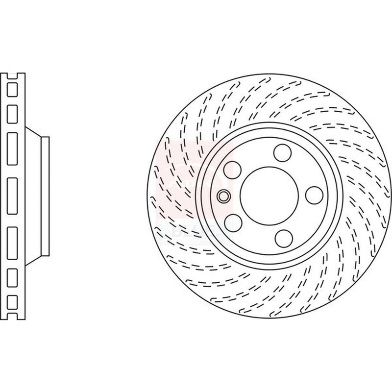Apec 2 x Front Vented Brake Discs SDK6412