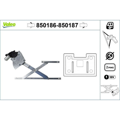 Valeo Electric Window Regulator Lifter Left Front 850186