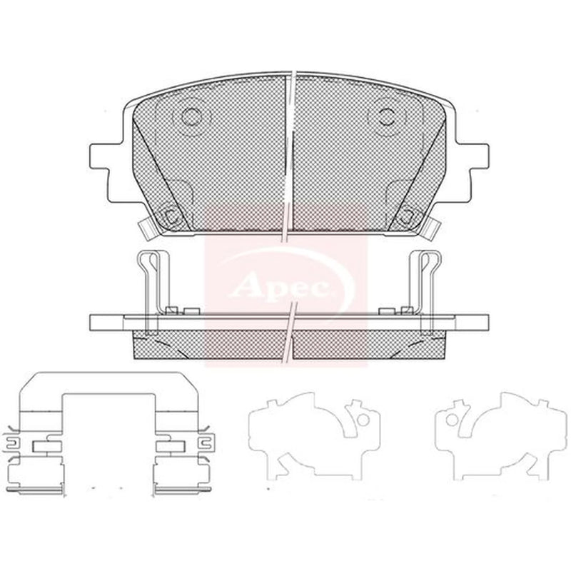 Apec Front Brake Pad Set PAD2407