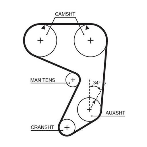 Gates Timing Belt Cambelt 144 Teeth 5004