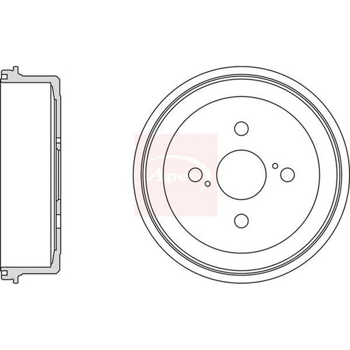 Apec Brake Drum Assembly Rear DRM9133