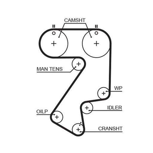 Gates Timing Belt Cambelt 177 Teeth 5404XS