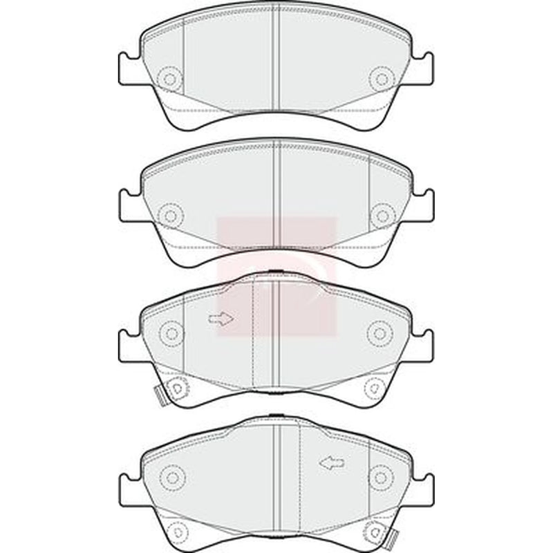 Apec Front Brake Pad Set PAD1707