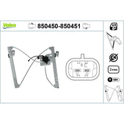 Valeo Electric Window Regulator Lifter Left Front 850450