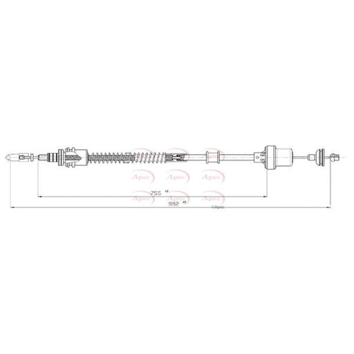 Apec Clutch Control Cable Pull CAB5029