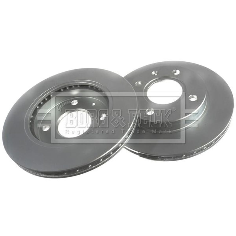 Borg & Beck 2 x Vented Front Brake Discs BBD4025-x2