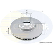 Comline 2 x Front Vented Brake Discs ADC1790VL