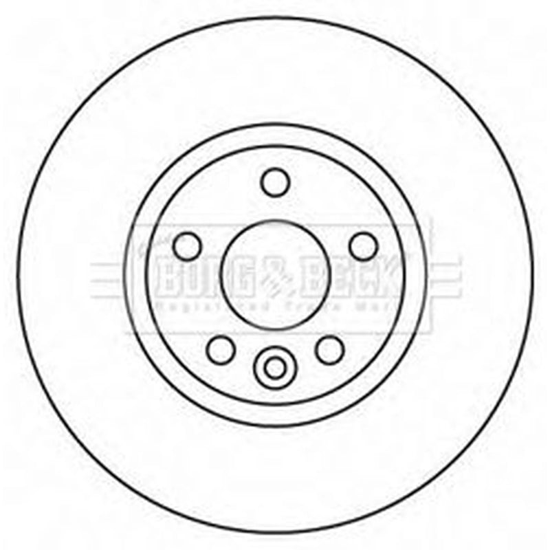 Borg & Beck 2 x Vented Front Brake Discs BBD4567-x2