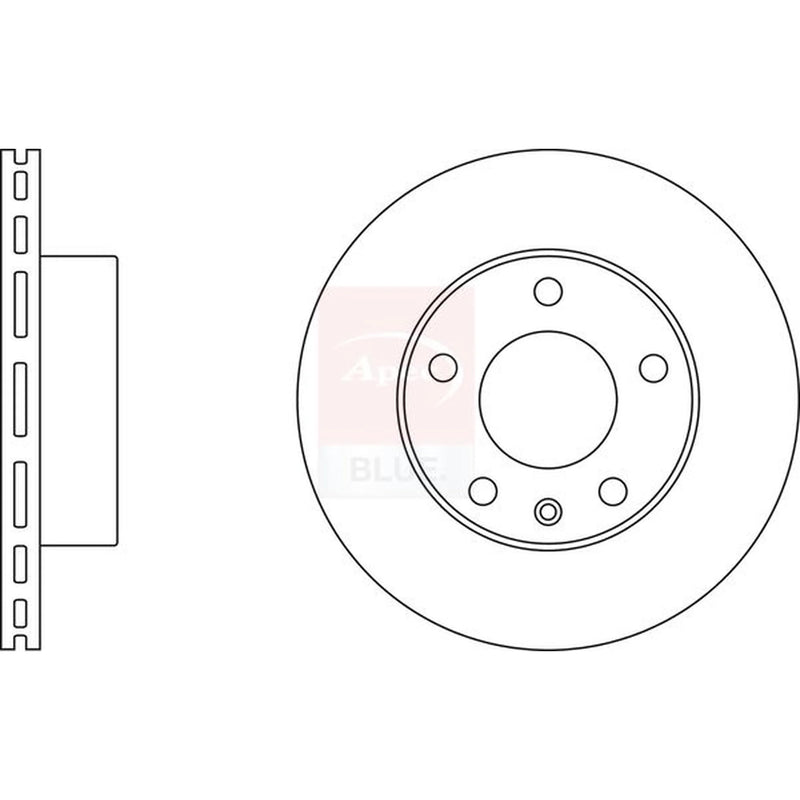 Apec 2 x Vented Front Brake Discs SDK6052-x2