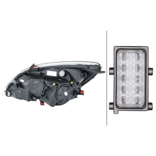 Hella Headlight Headlamp H7/H1 Right 1EJ 354 676-021