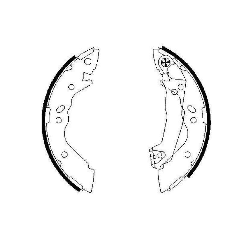 Bosch Brake Shoe Set Axle Kit 0 986 487 581