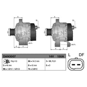 Denso Car Alternator 12V fits Citroën Berlingo First 1999-2011 1.6 2.0