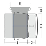 Outwell Jonesville 290SA Flex Drive-Away Awning Campervan 175 - 200 cm - Outwell - Van Life Living