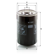 MANN-FILTER Engine Oil Filter W 1150/2