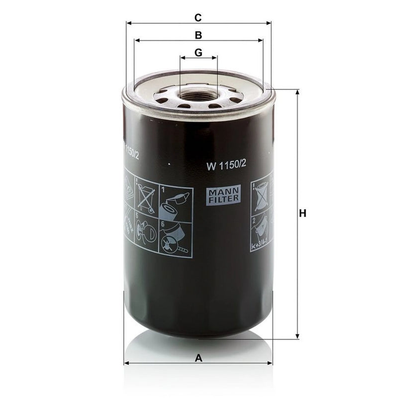 MANN-FILTER Engine Oil Filter W 1150/2