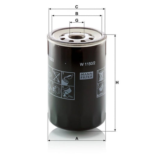 MANN-FILTER Engine Oil Filter W 1150/2