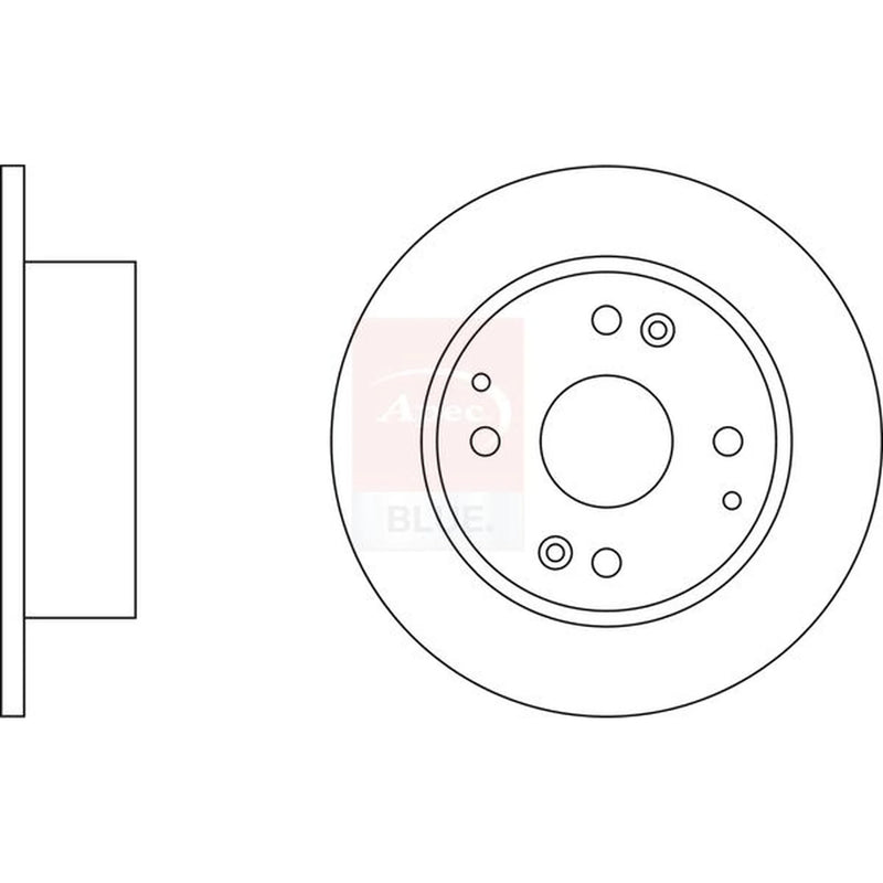 Apec 2 x Solid Rear Brake Discs SDK6426-x2