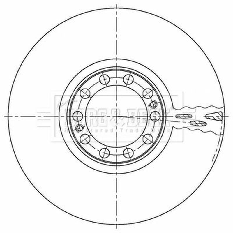 Borg & Beck 2 x Vented Front Brake Discs BBD32932-x2