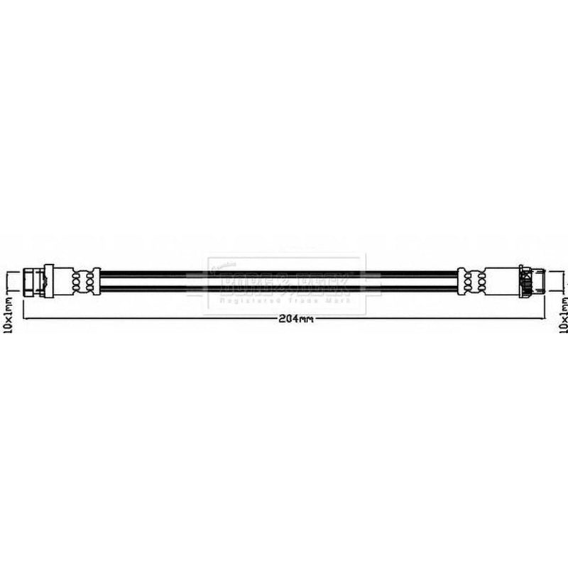 Borg & Beck Brake Hydraulic Hose Line inner BBH8543