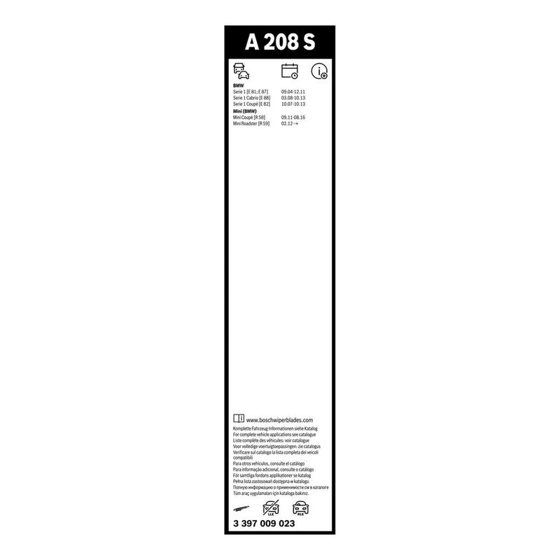 Bosch Aerotwin Wiper Blade Set 500mm + 500mm — A208S