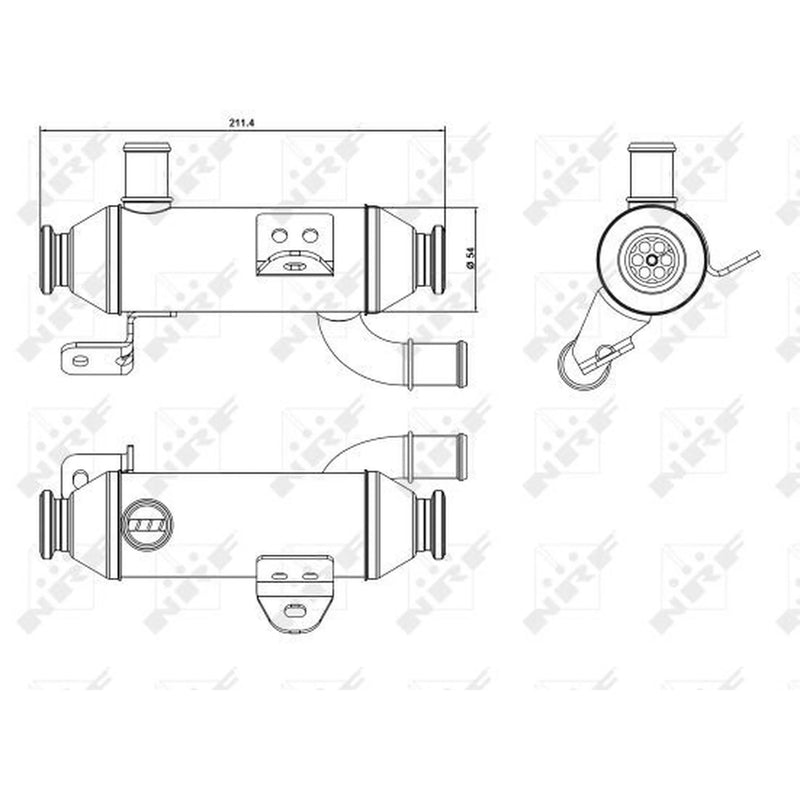NRF EGR Cooler (Exhaust Gas Recirculation) 48008
