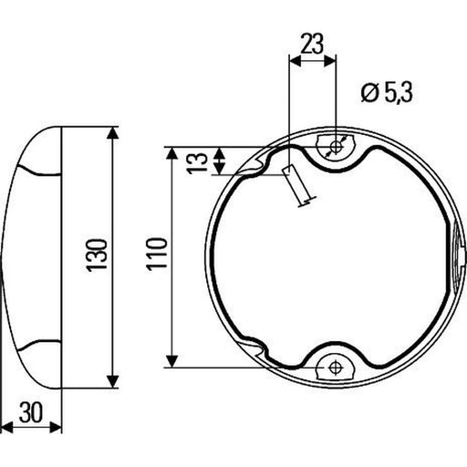 Hella Lamp Reverse Euroled Md12/24 Body 2ZR 959 820-601 1529579 2ZR 959 820-601