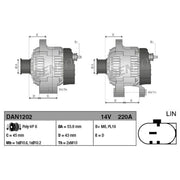 Denso Car Alternator 12V DAN1202