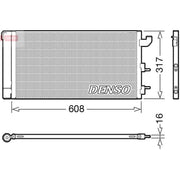 Denso Air Conditioning Condenser fits Fiat Panda 2003-2004 1.1 1.2