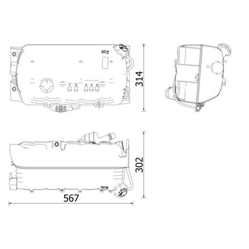 Mahle Coolant Expansion Tank CRT 97 000P