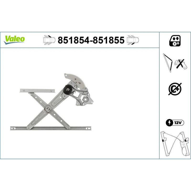 Valeo Electric Window Regulator Lifter Right Front 851855