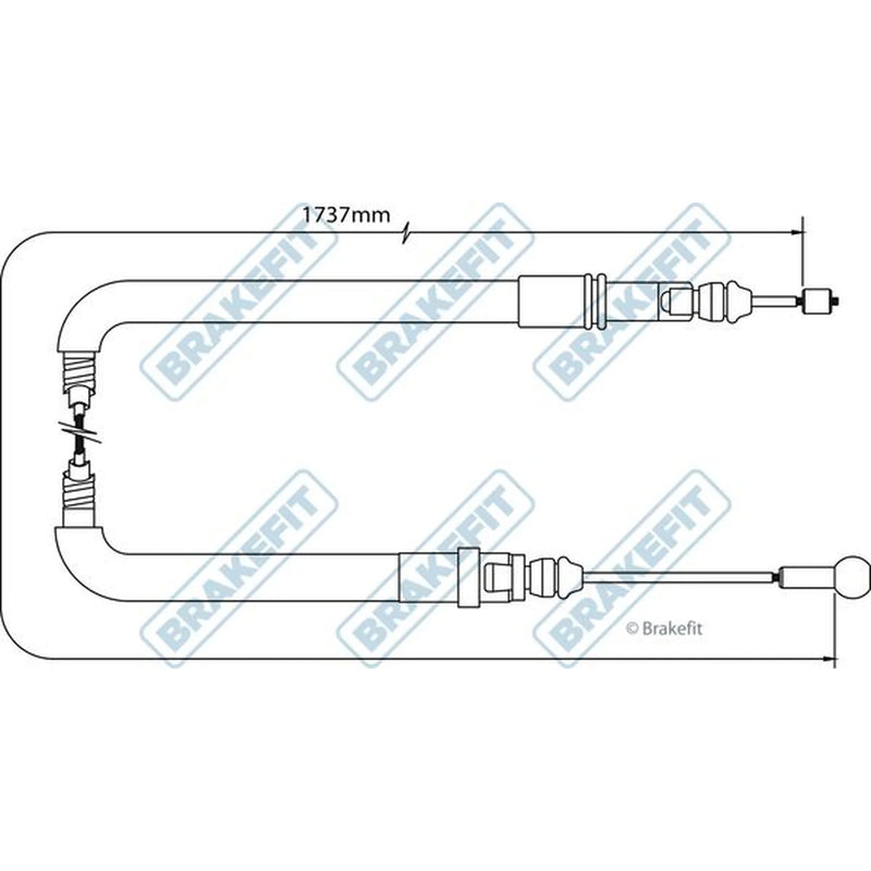 Apec Handbrake Cable Right Rear BBC3063