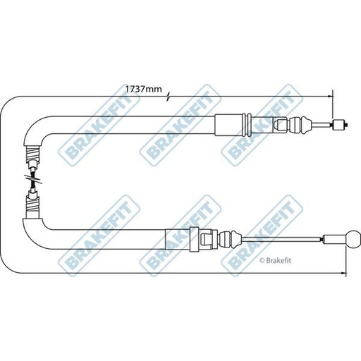 Apec Handbrake Cable Right Rear BBC3063