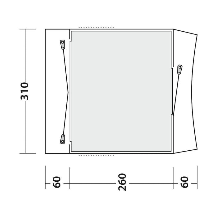 Easy Camp Wimberly Drive Away VW Campervan Awning 170 - 205 cm Height Range - Easy Camp - Van Life Living