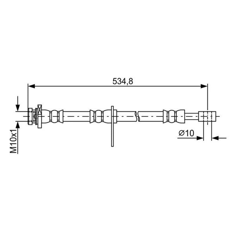 Bosch Brake Hydraulic Hose Line Front Left 1 987 481 851