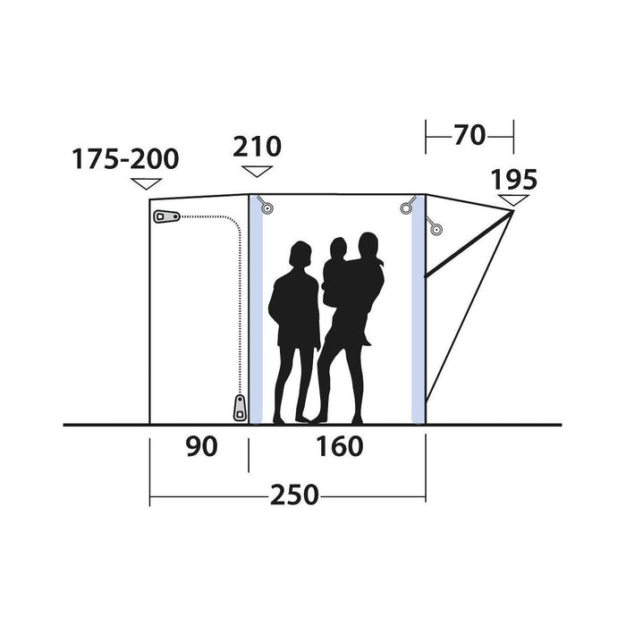 Outwell Newburg 160 Air Drive-Away Campervan Air Awning 175-200cm - Outwell - Van Life Living