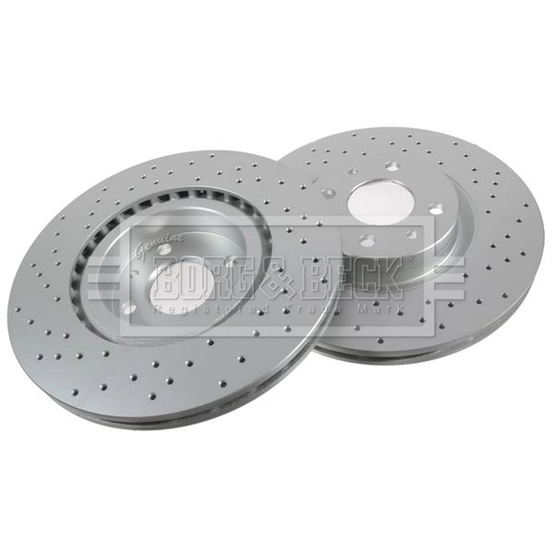Borg & Beck 2 x Perforated/Vented Front Brake Discs BBD5473-x2