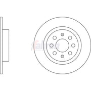 Fahren 2 x Solid Rear Brake Discs FBD6452-x2