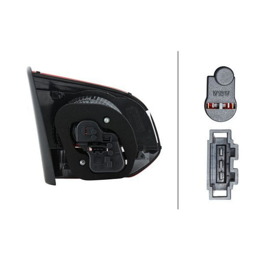 Hella Tail Light / Lamp W21W Right 2TZ 009 923-141