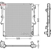 Denso Engine Radiator fits Mitsubishi L200 / Triton 2014-2015 2.4