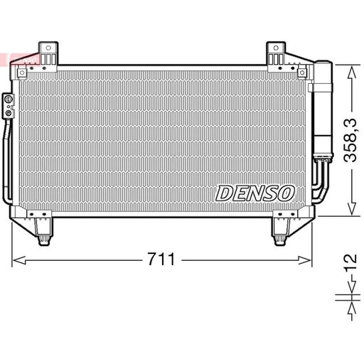 Denso Air Conditioning Condenser DCN45011
