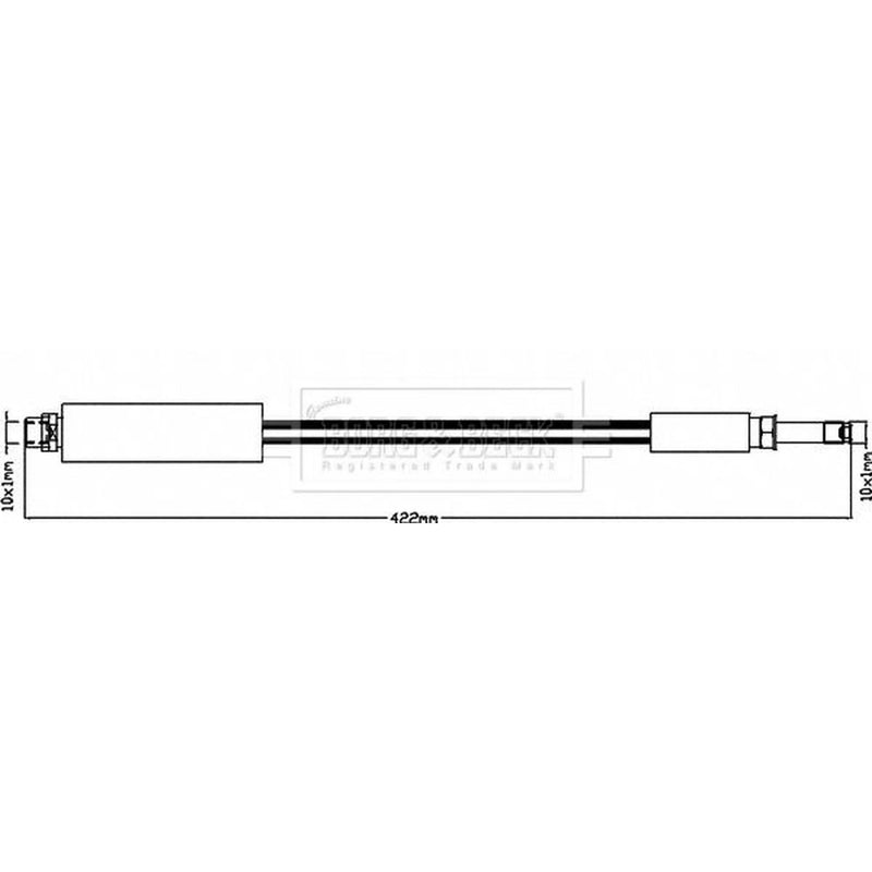 Borg & Beck Brake Hydraulic Hose Line Rear Right BBH8334