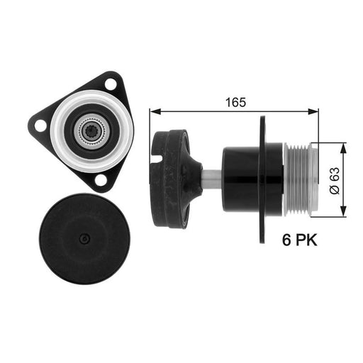 Gates Alternator Overrunning Freewheel Clutch OAP7050